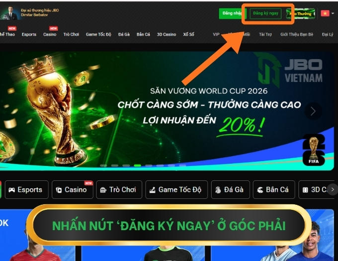 Hướng dẫn đăng ký tài khoản JBO