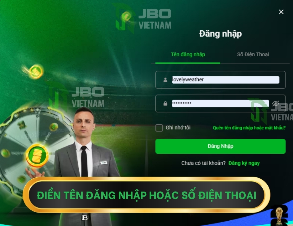 Điền tên hoặc số điện thoại để đăng nhập