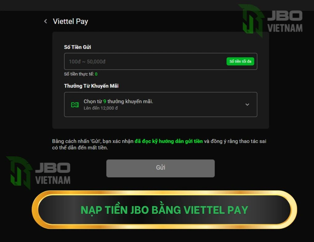 Nạp tiền bằng Viettel pay