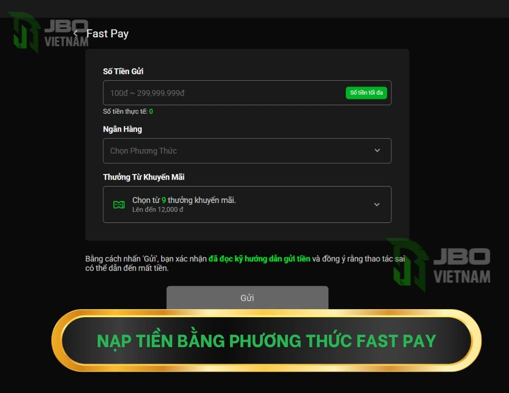 Nạp tiền bằng fast pay