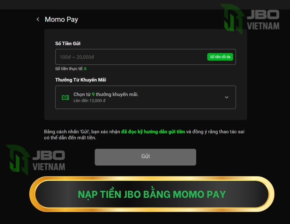 Nạp tiền bàng momo pay