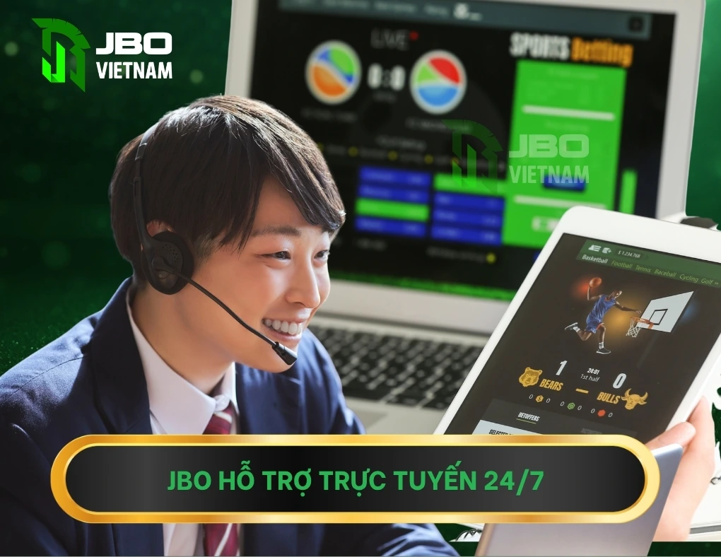JBO luôn hỗ trợ trực tuyến 24/7