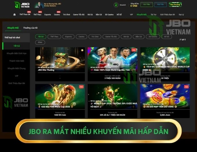 JBO ra mắt nhiều chương trình khuyến mãi